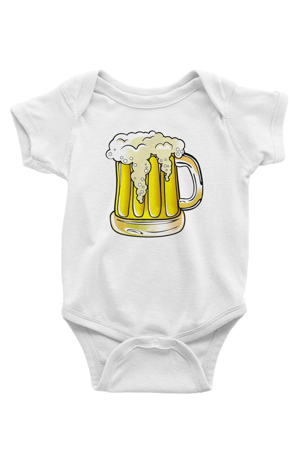 Barmen Baskılı Beyaz Unisex Bebek Body - Zıbın
