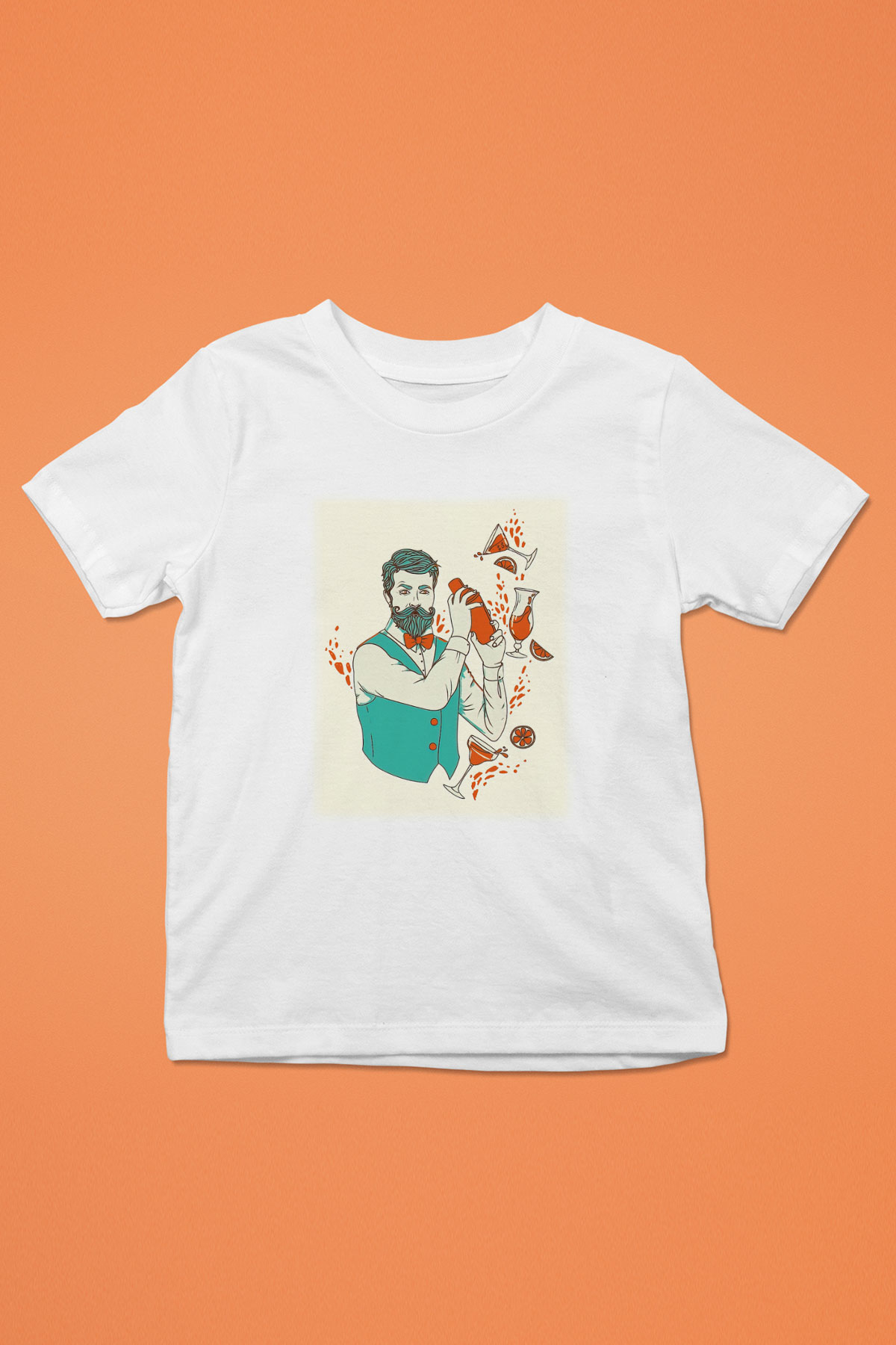Barmen Baskılı Beyaz Unisex Çocuk Tişört