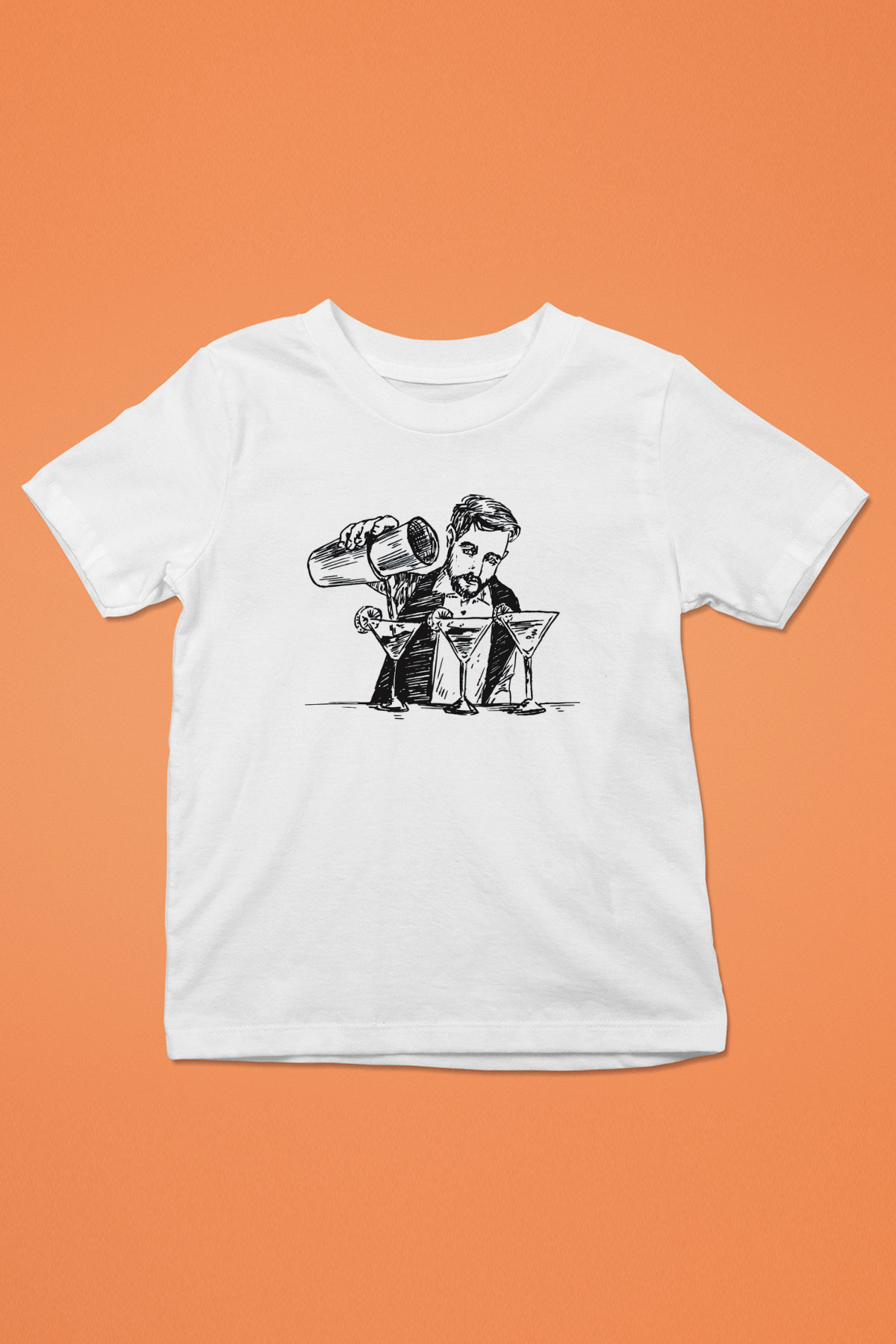 Barmen Baskılı Beyaz Unisex Çocuk Tişört