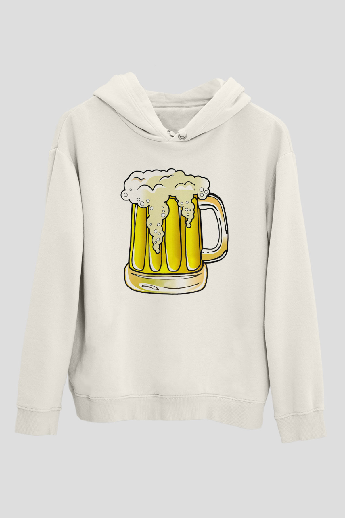 Barmen Beyaz Unisex Hoodie