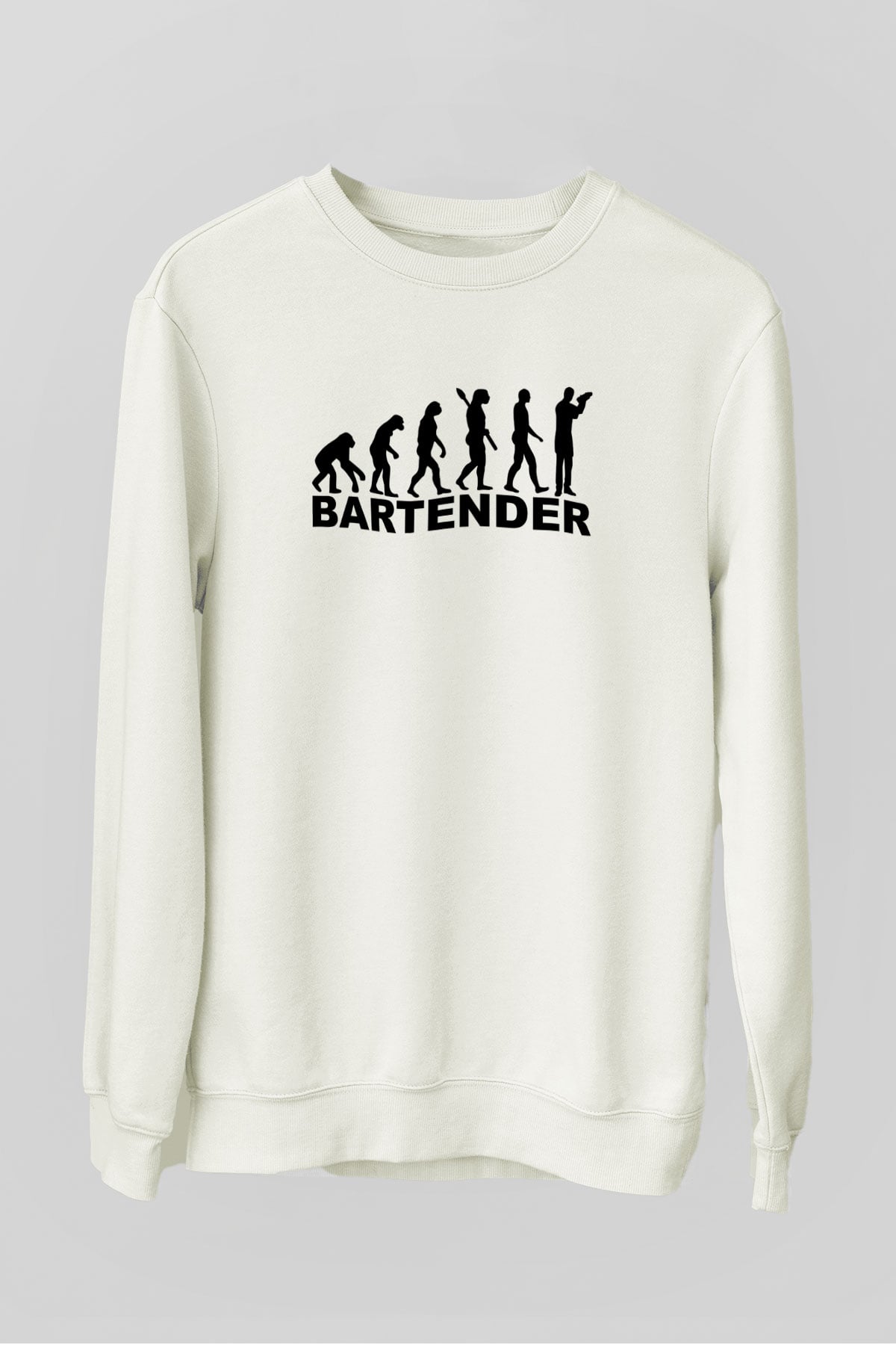 Barmen Beyaz Unisex Sweatshirt