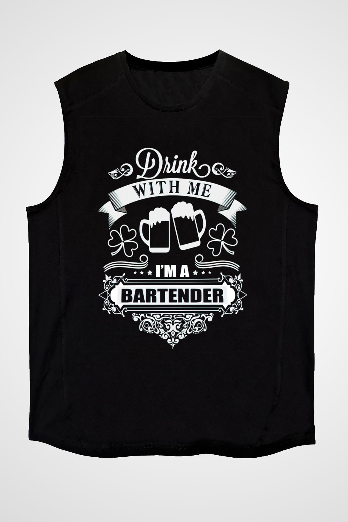 Barmen Siyah Unisex Kolsuz Tişört