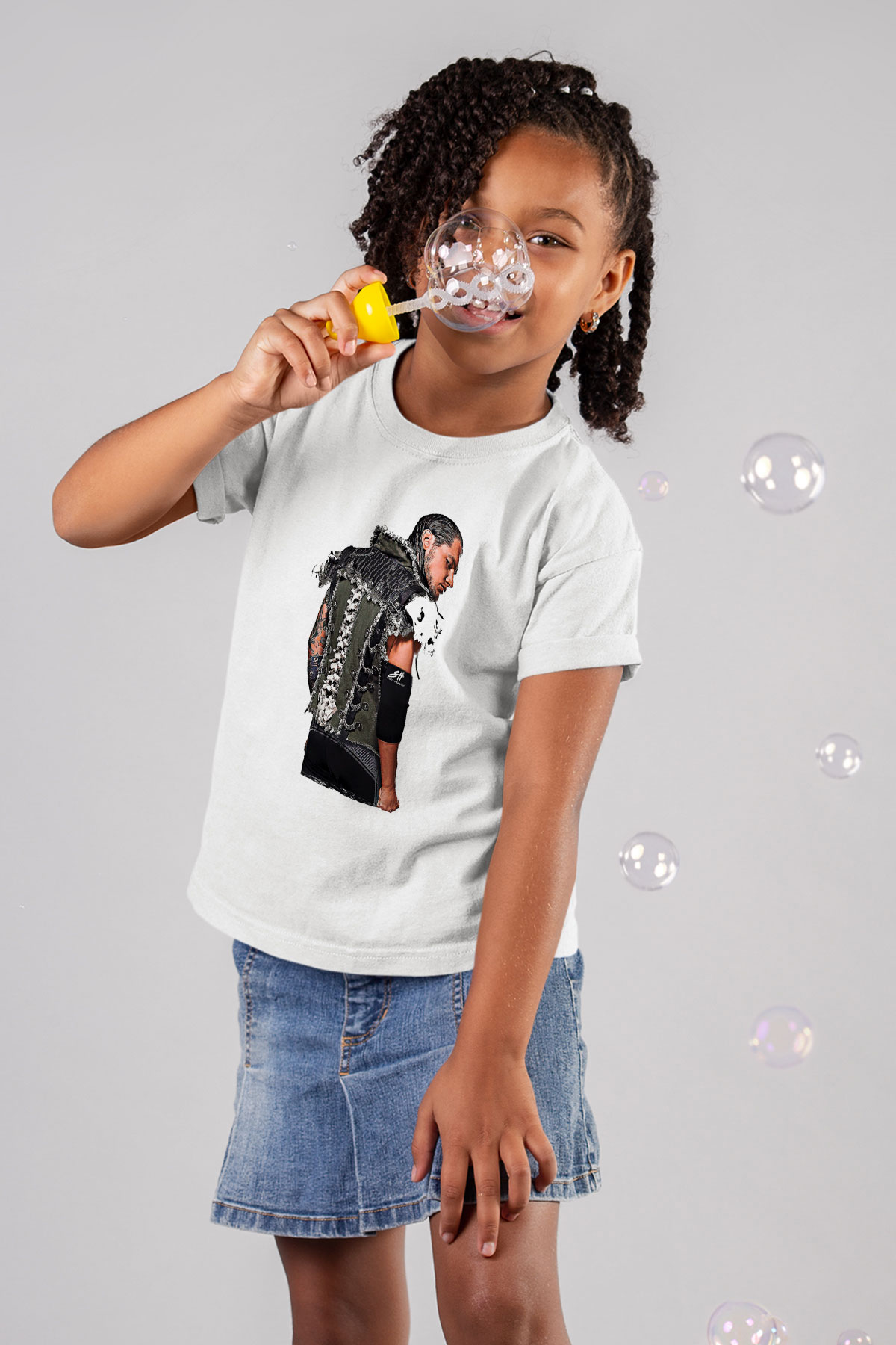 Baron Corbin Baskılı Beyaz Unisex Beyaz Çocuk Tişört - Tshirt
