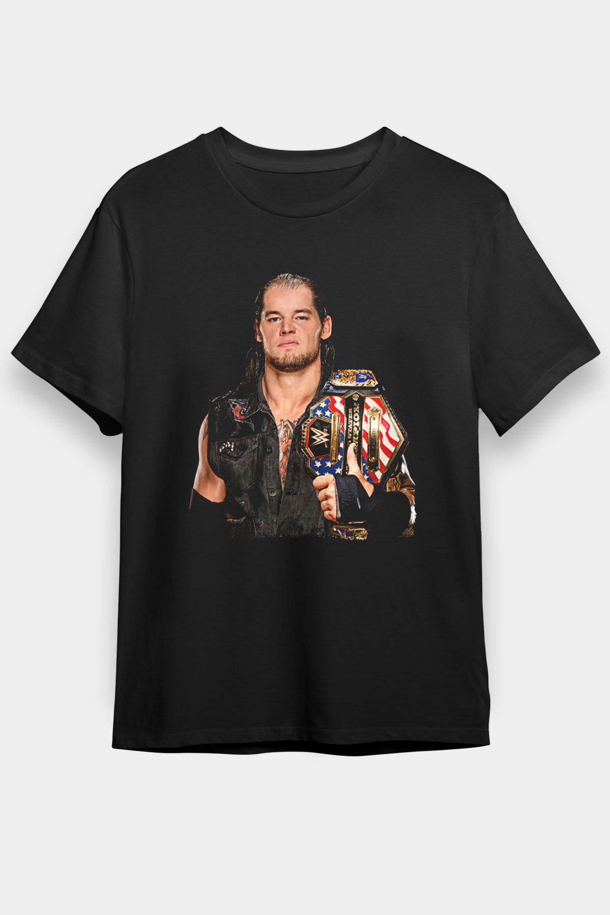 Baron Corbin Baskılı Unisex Siyah Tişört - Tshirt