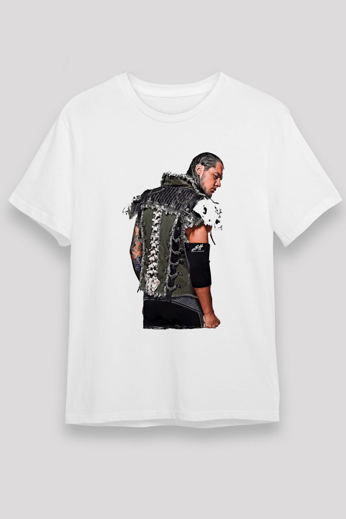 Baron Corbin Unisex Baskılı Beyaz Tişört - Tshirt