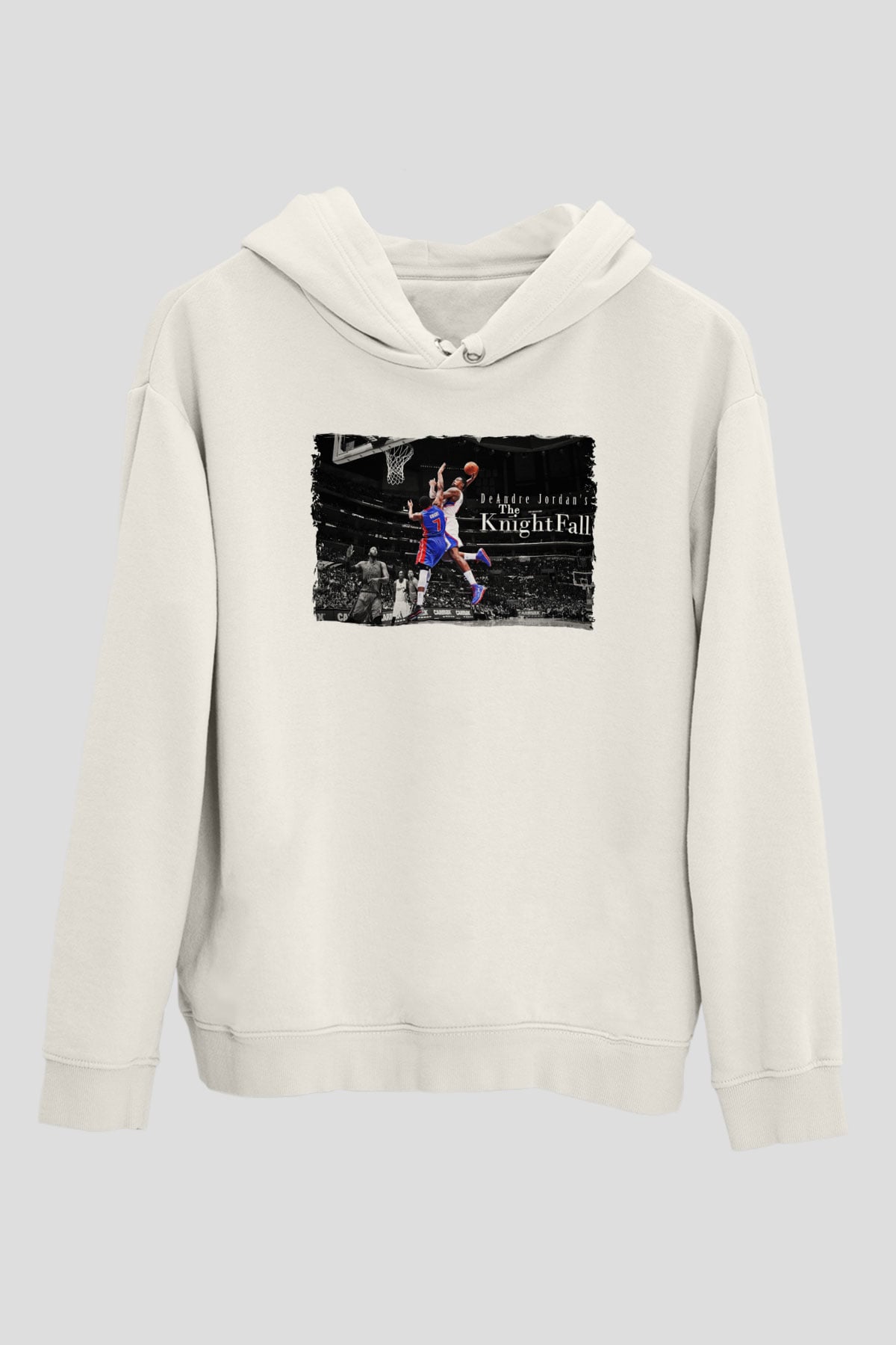 Basketbol Beyaz Unisex Kapüşonlu Sweatshirt