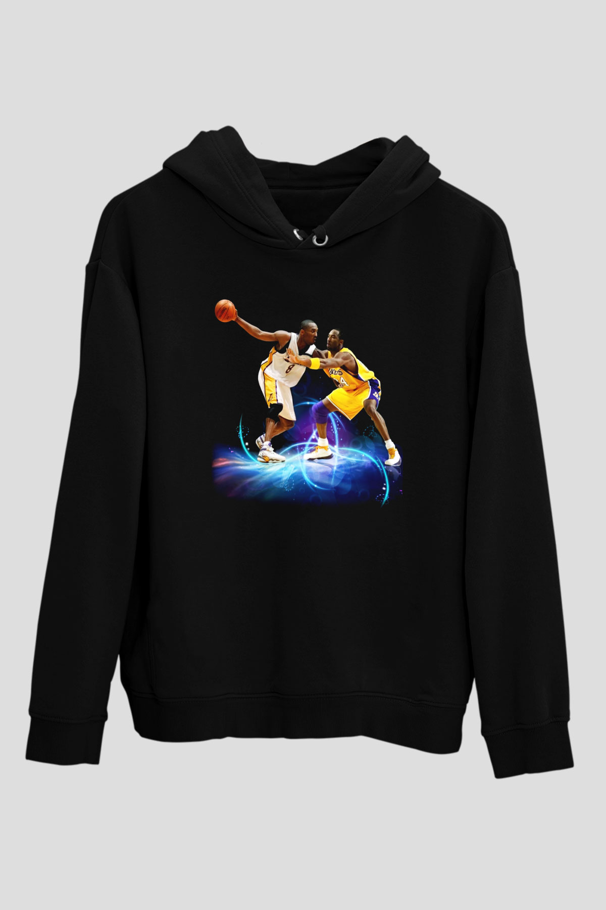 Basketbol Siyah Unisex Hoodie