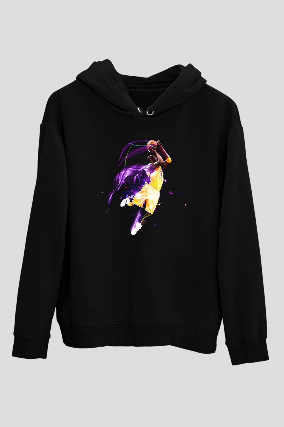 Basketbol Siyah Unisex Hoodie