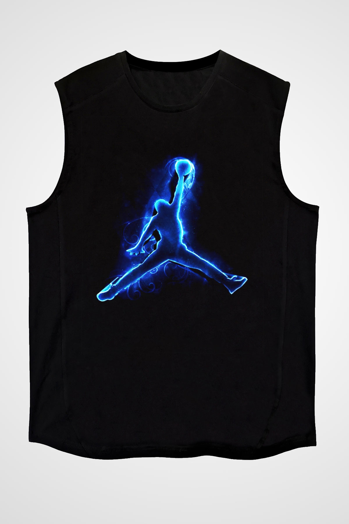 Basketbol Siyah Unisex Kolsuz Tişört