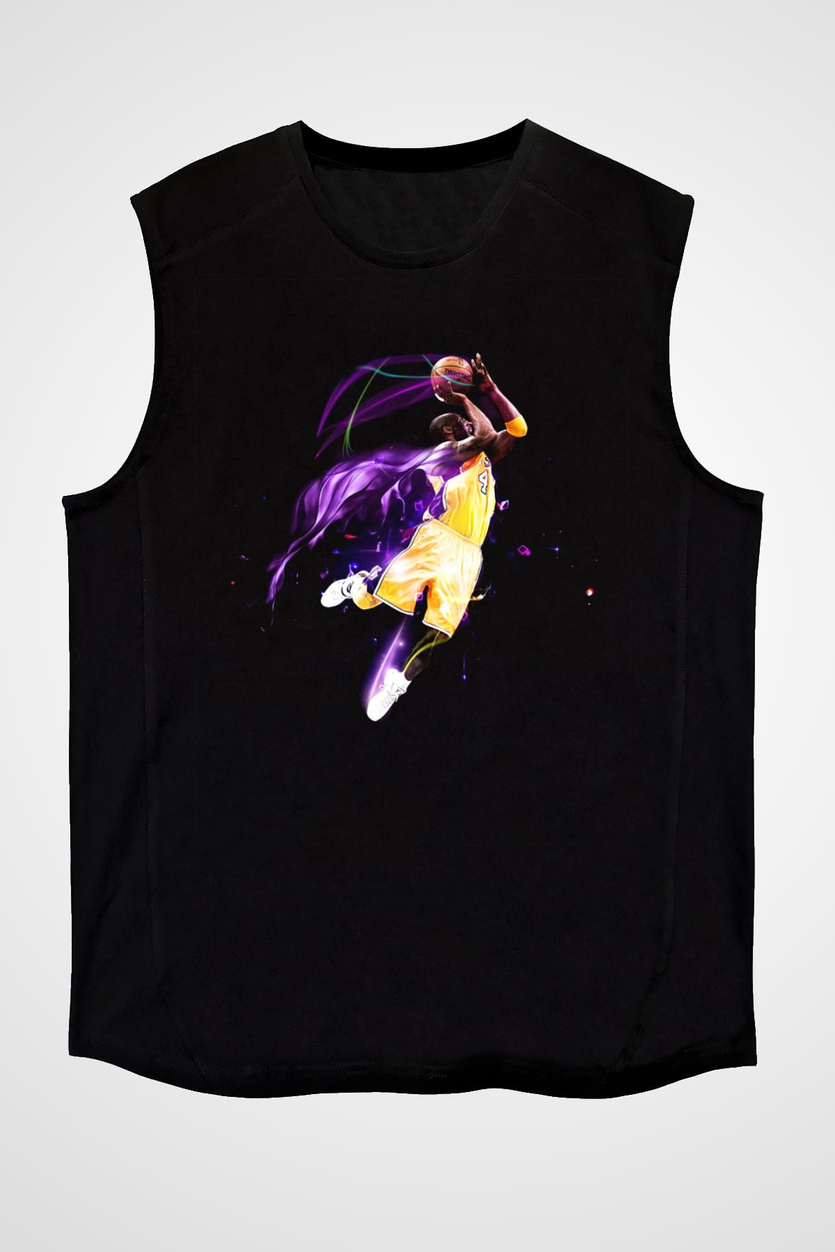 Basketbol Siyah Unisex Kolsuz Tişört