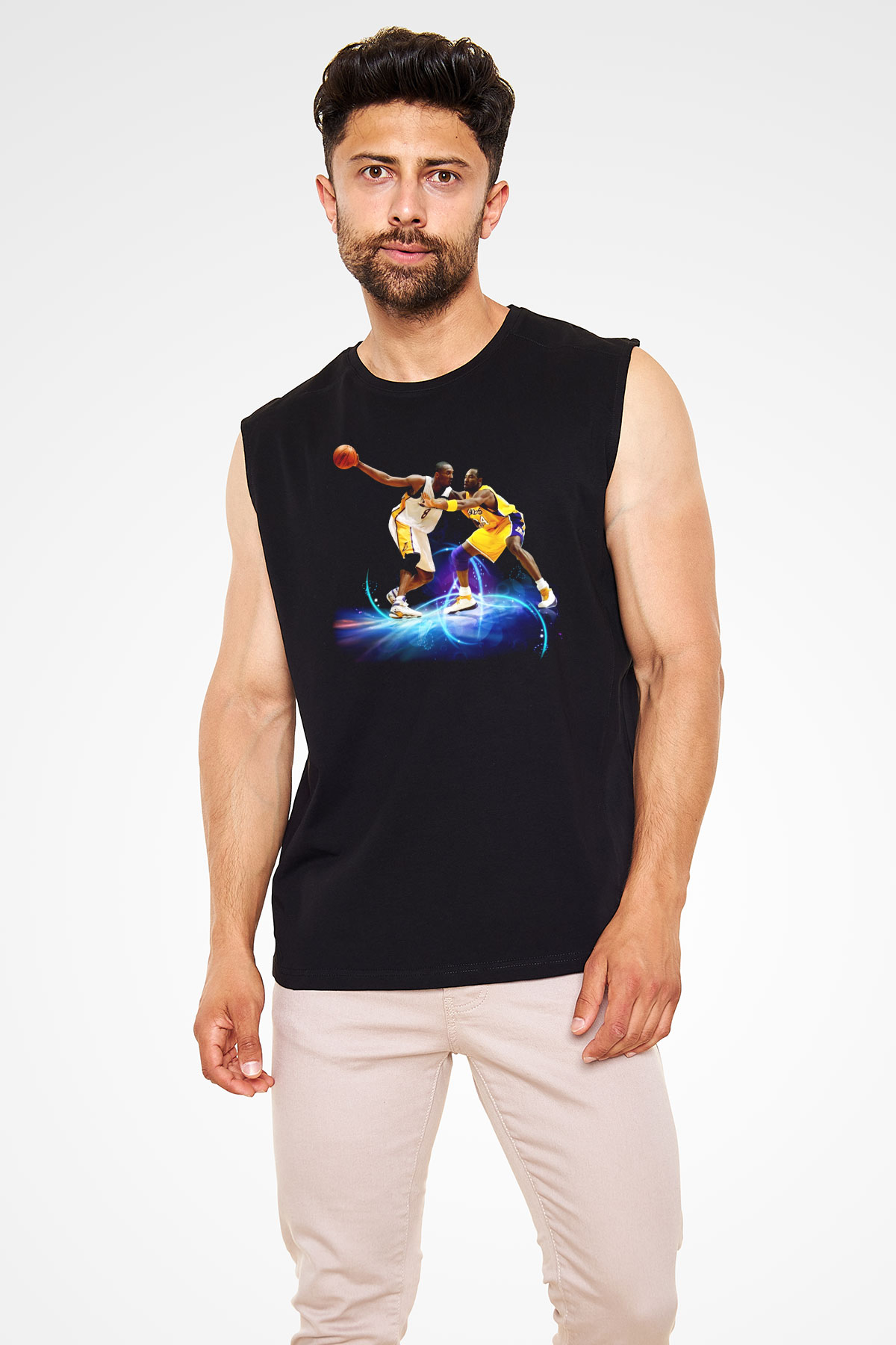 Basketbol Siyah Unisex Kolsuz Tişört