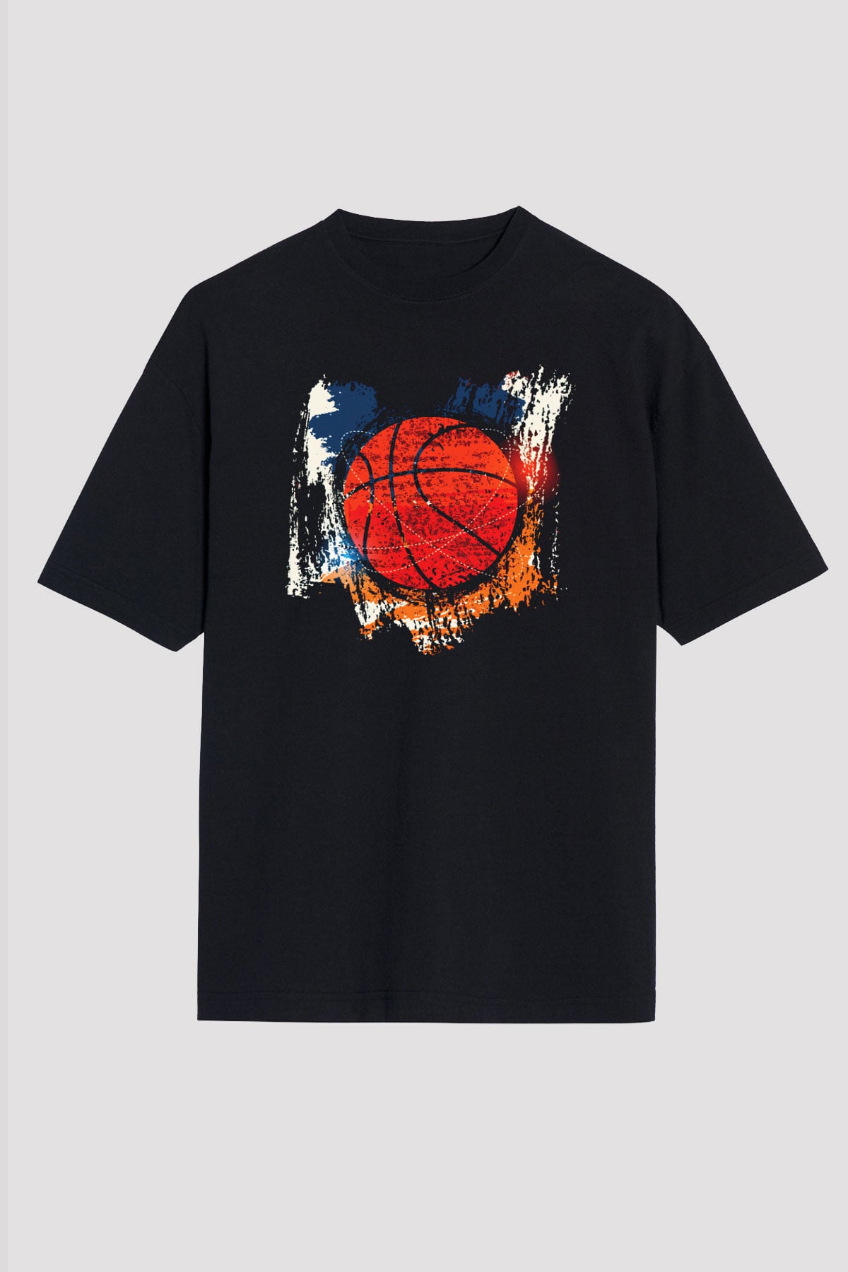 Basketbol Siyah Unisex Oversize Tişört T-Shirt