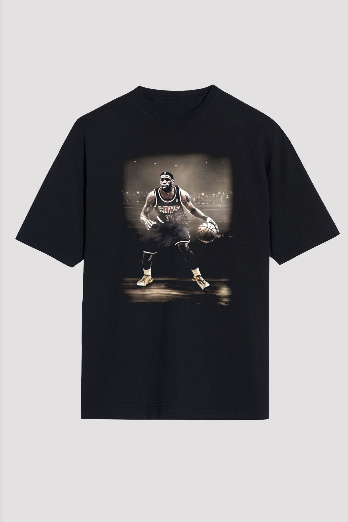Basketbol Siyah Unisex Oversize Tişört T-Shirt