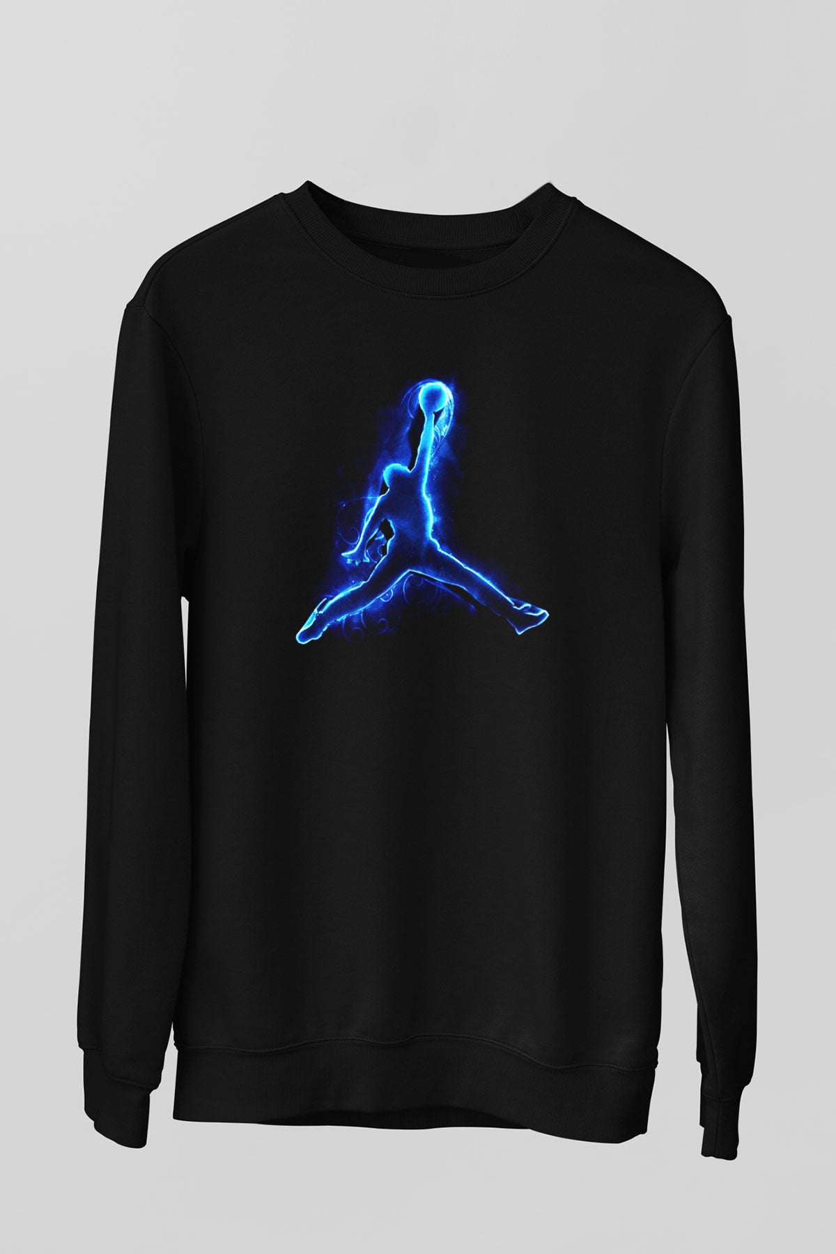 Basketbol Siyah Unisex Sweatshirt
