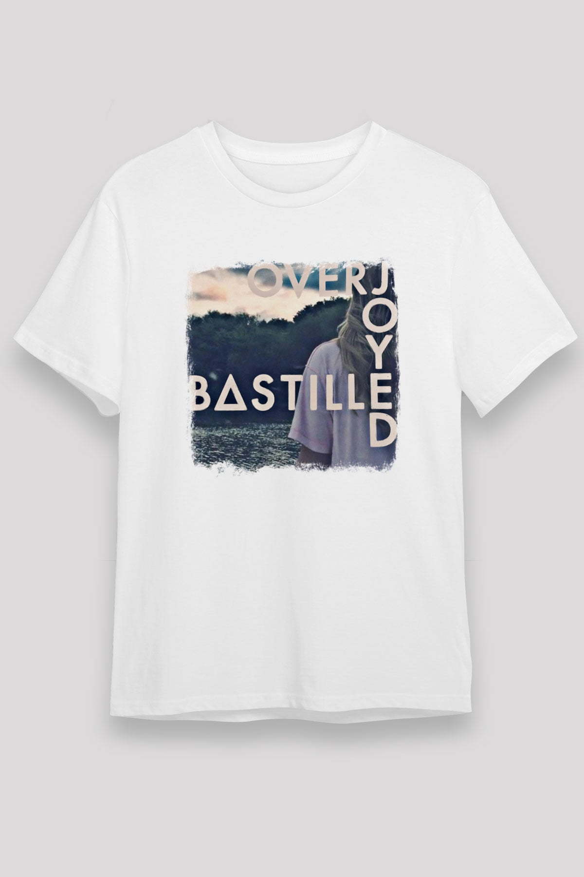 Bastille Baskılı Unisex Beyaz Tişört