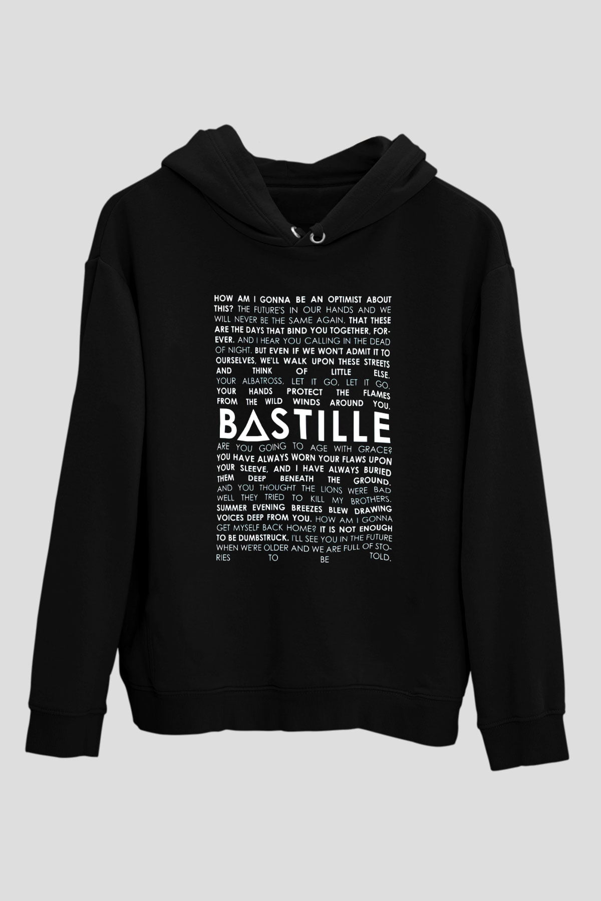 Bastille Siyah Unisex Kapüşonlu Sweatshirt