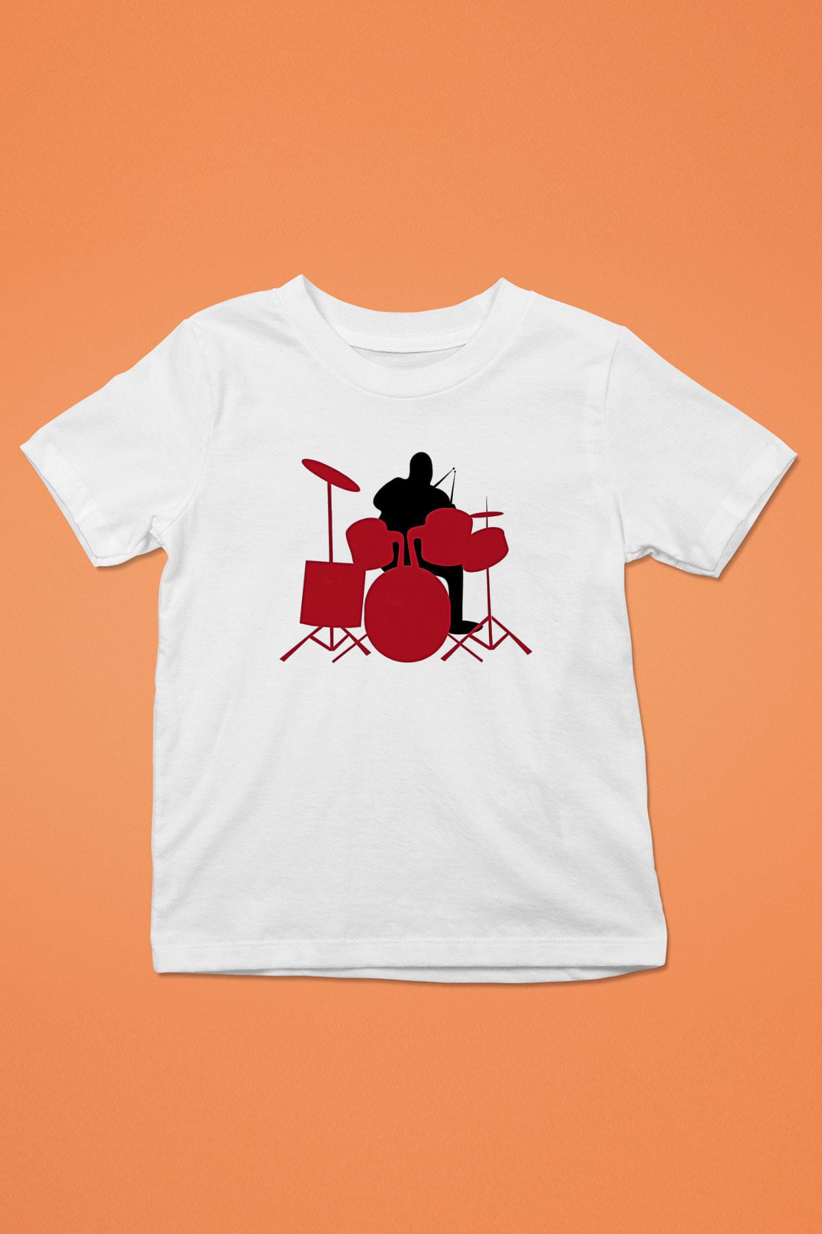 Bateri Baskılı Beyaz Unisex Beyaz Çocuk Tişört - Tshirt