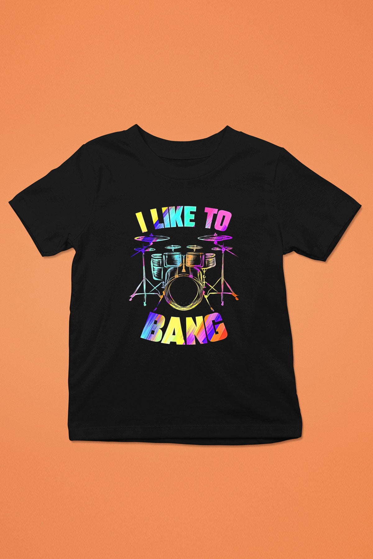 Bateri Baskılı Unisex Siyah Çocuk Tişört - Tshirt