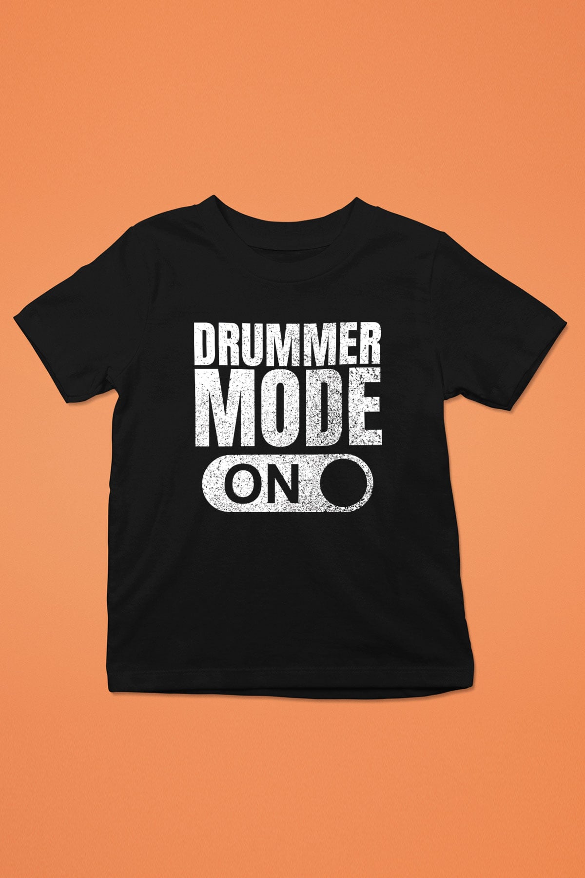 Bateri Baskılı Unisex Siyah Çocuk Tişört - Tshirt