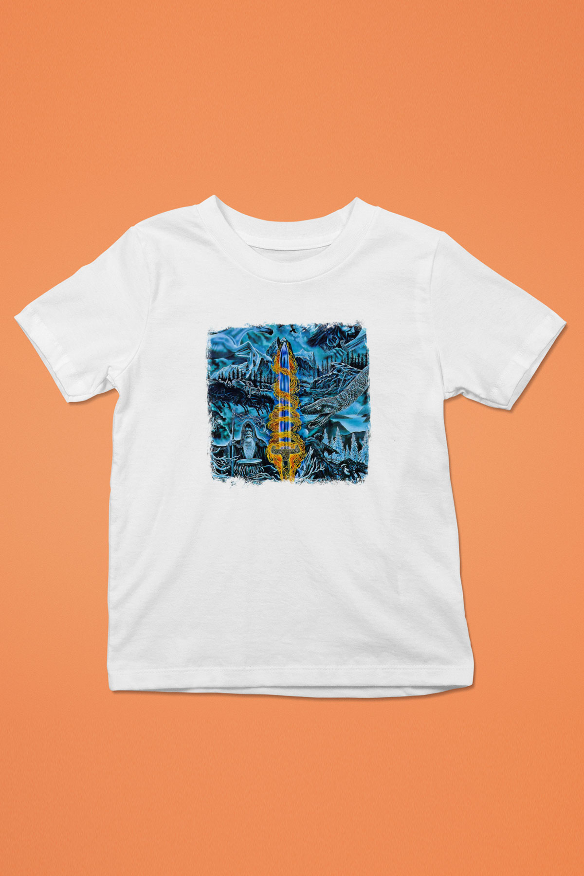 Bathory Baskılı Unisex Beyaz Çocuk Tişört