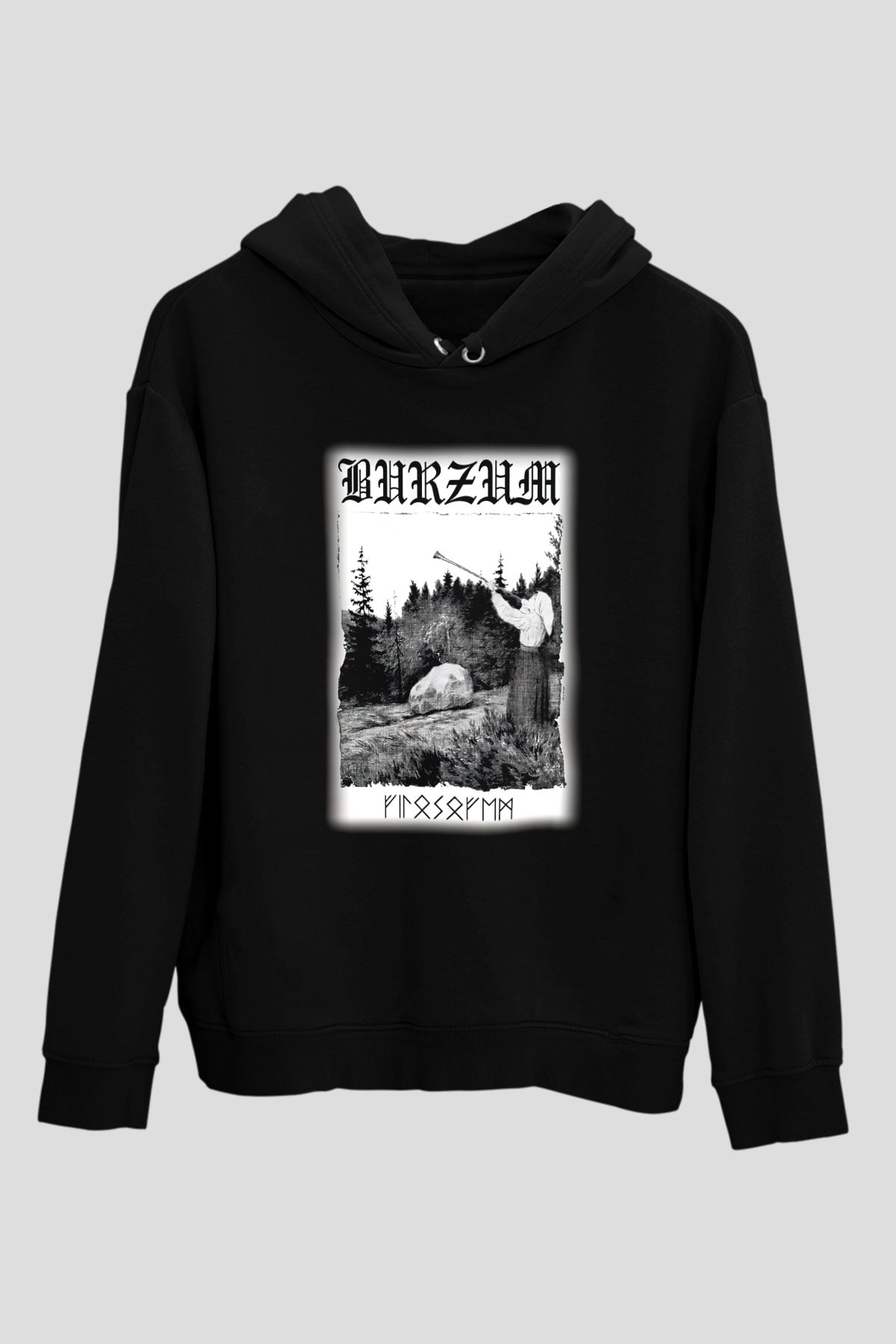 Bathory Siyah Unisex Kapüşonlu Sweatshirt