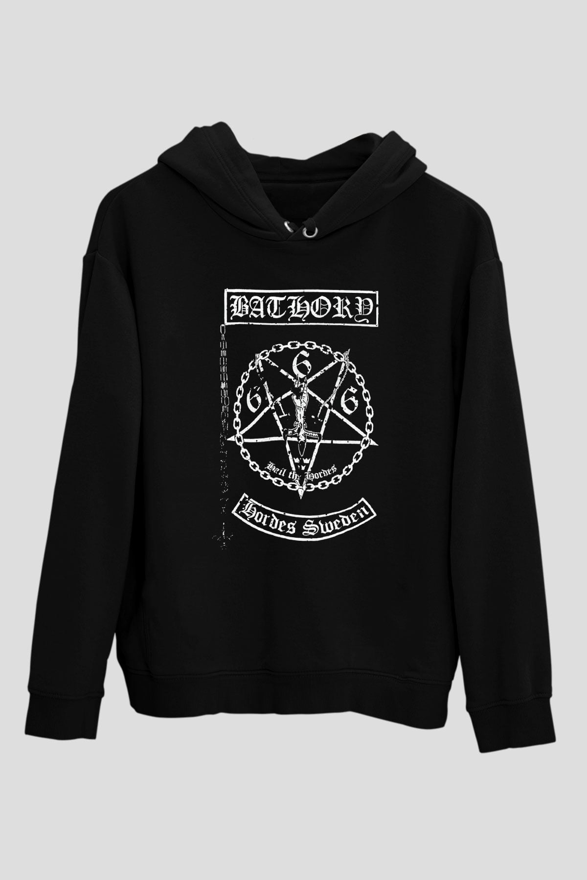 Bathory Siyah Unisex Kapüşonlu Sweatshirt
