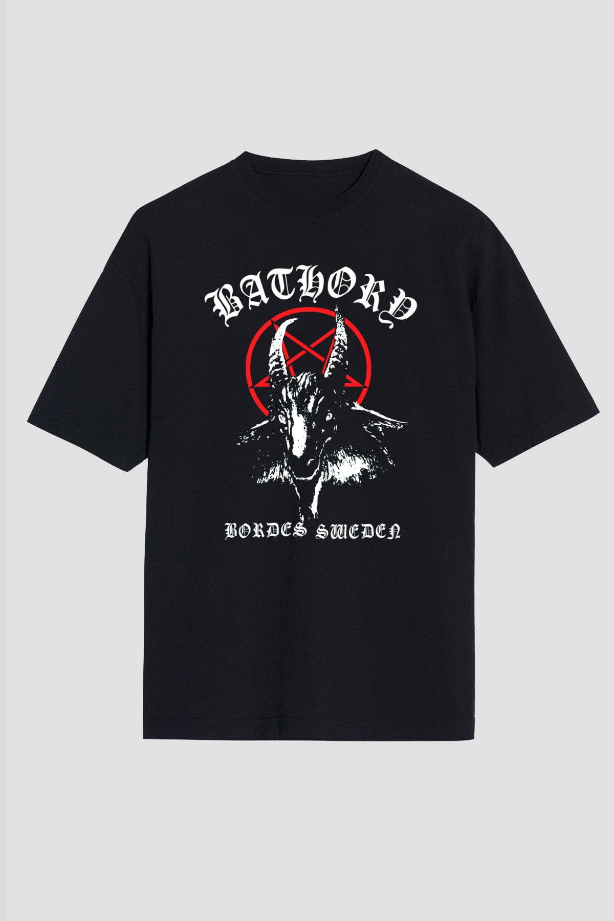 Bathory Siyah Unisex Oversize Tişört T-Shirt