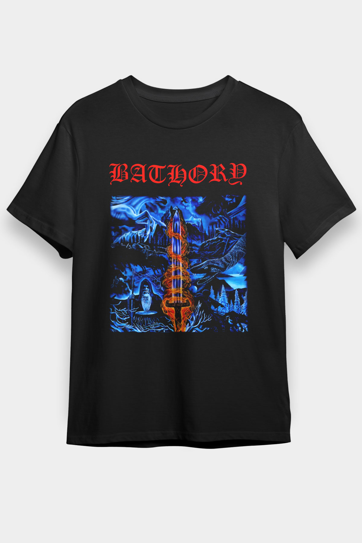 Bathory Siyah Unisex Tişört T-Shirt - TişörtFabrikası
