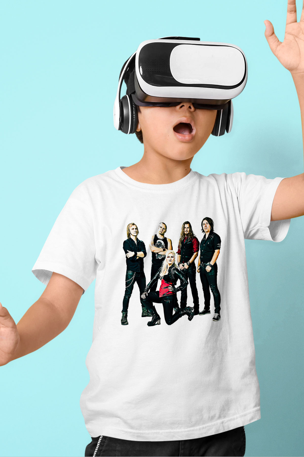 Battle Beast Baskılı Beyaz Unisex Beyaz Çocuk Tişört - Tshirt