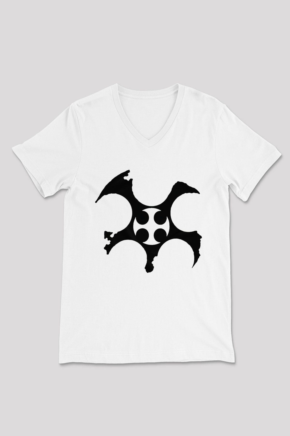 Battlecross Beyaz Unisex V Yaka Tişört