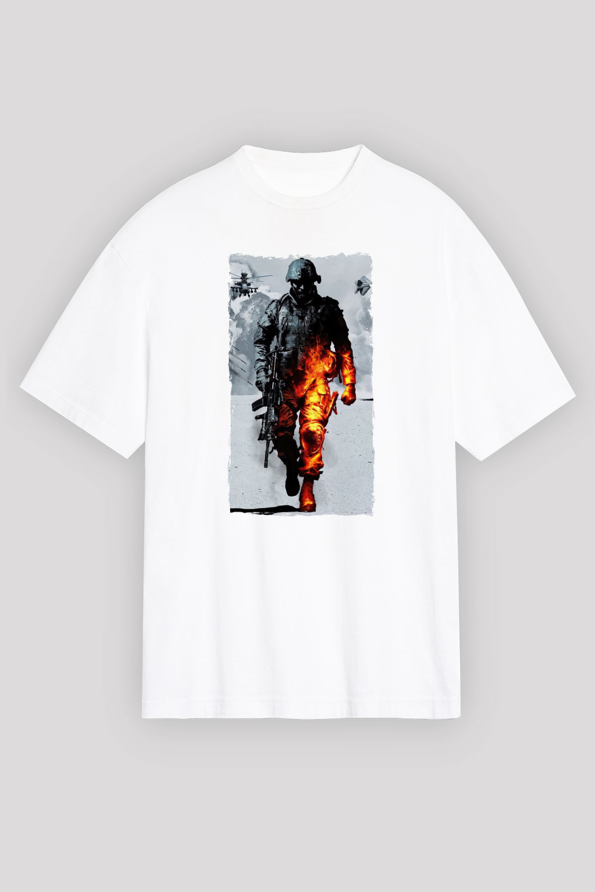 Battlefield Beyaz Unisex Tişört T-Shirt