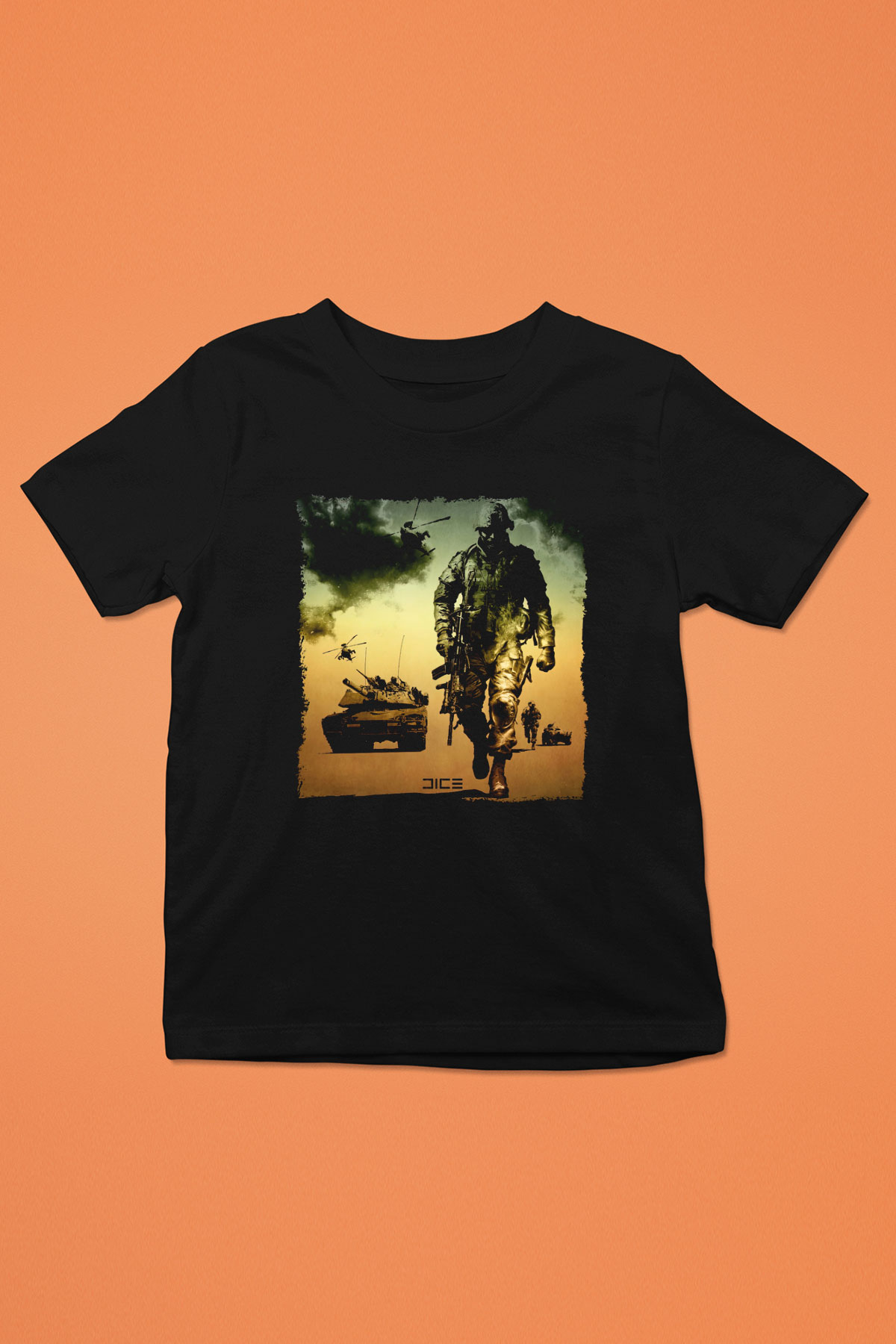 Battlefield Siyah Unisex Çocuk Tişört