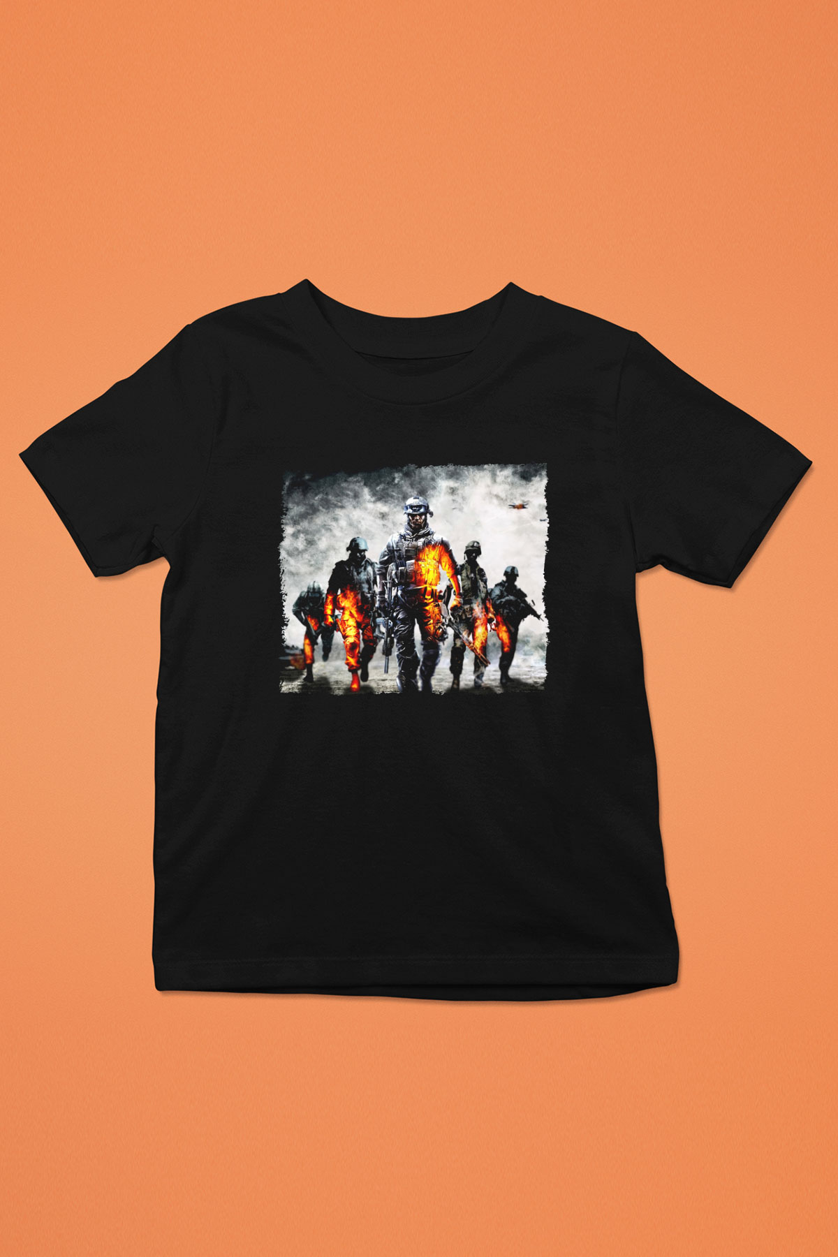 Battlefield Siyah Unisex Çocuk Tişört