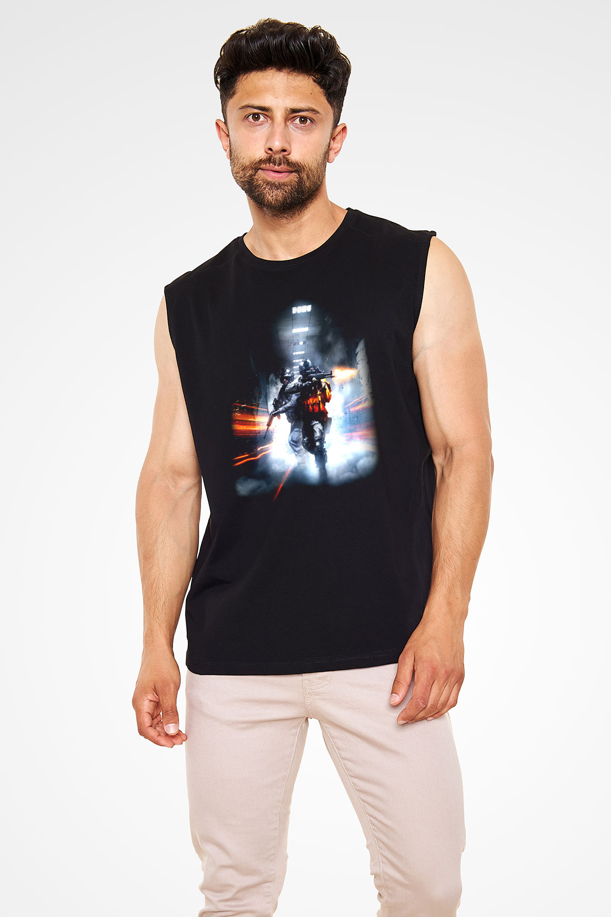 Battlefield Siyah Unisex Kolsuz Tişört