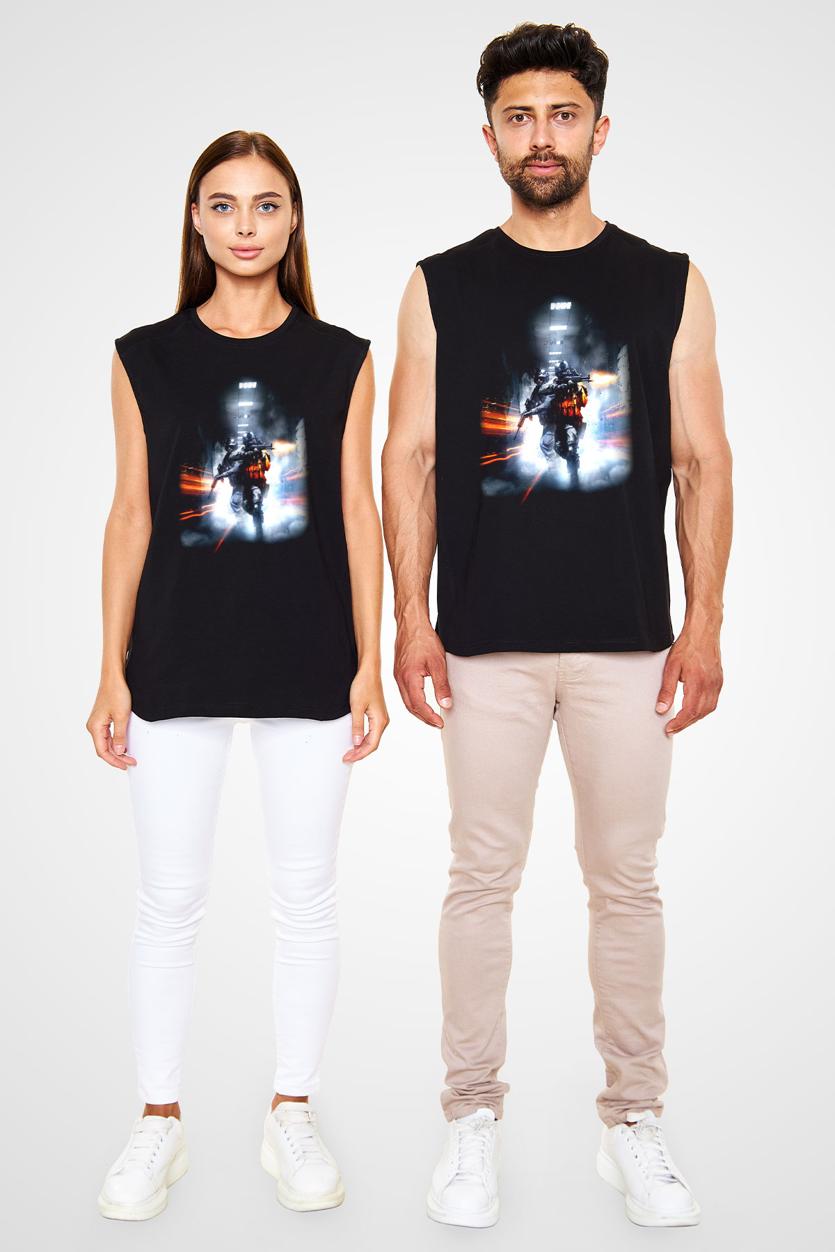 Battlefield Siyah Unisex Kolsuz Tişört