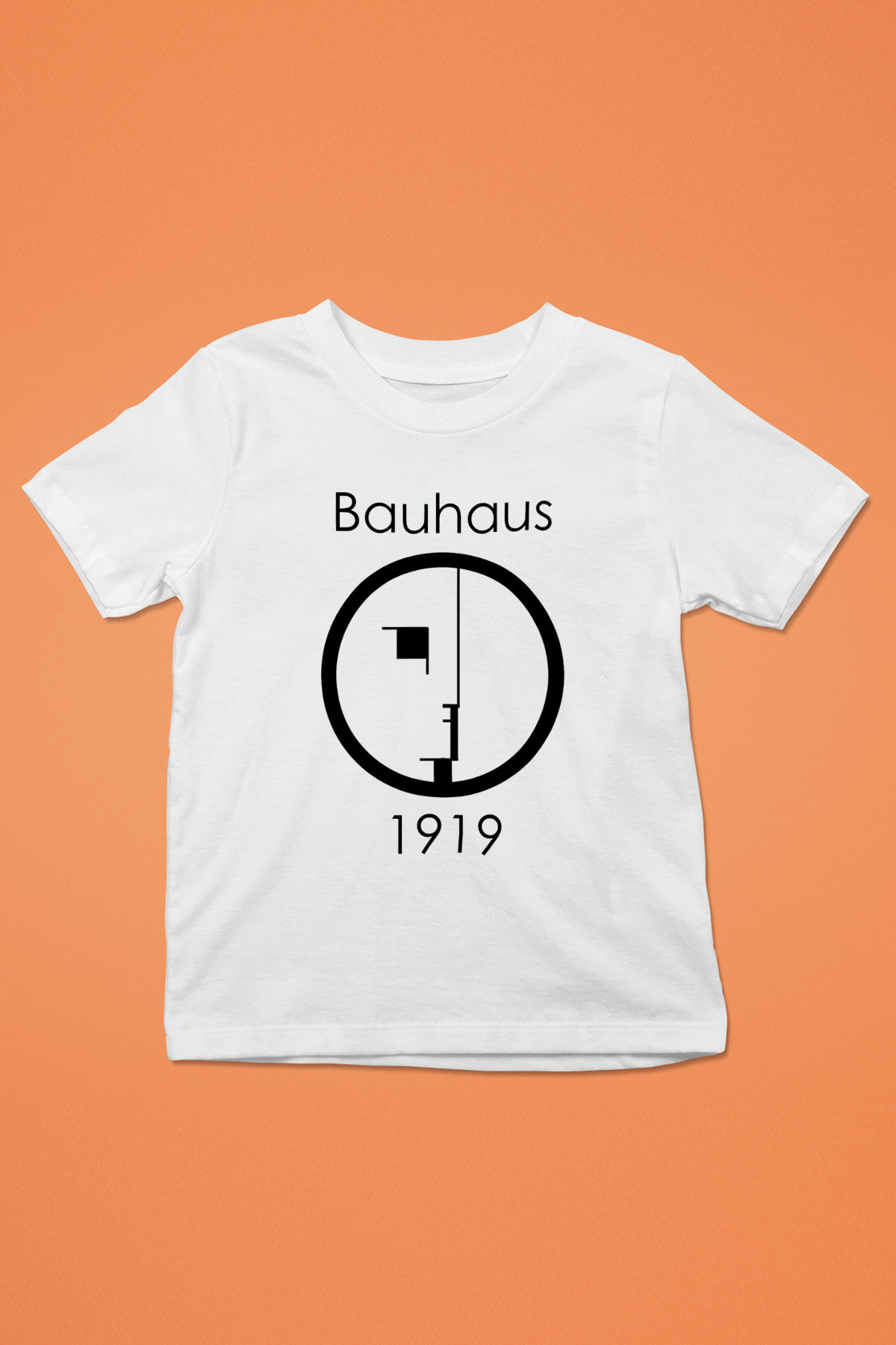 Bauhaus Baskılı Beyaz Unisex Çocuk Tişört