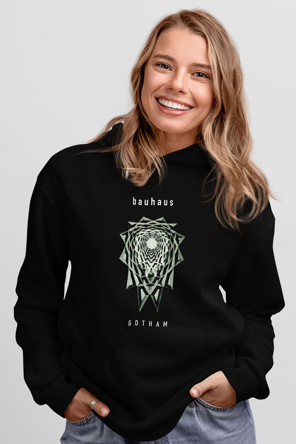 Bauhaus Siyah Unisex Kapüşonlu Sweatshirt