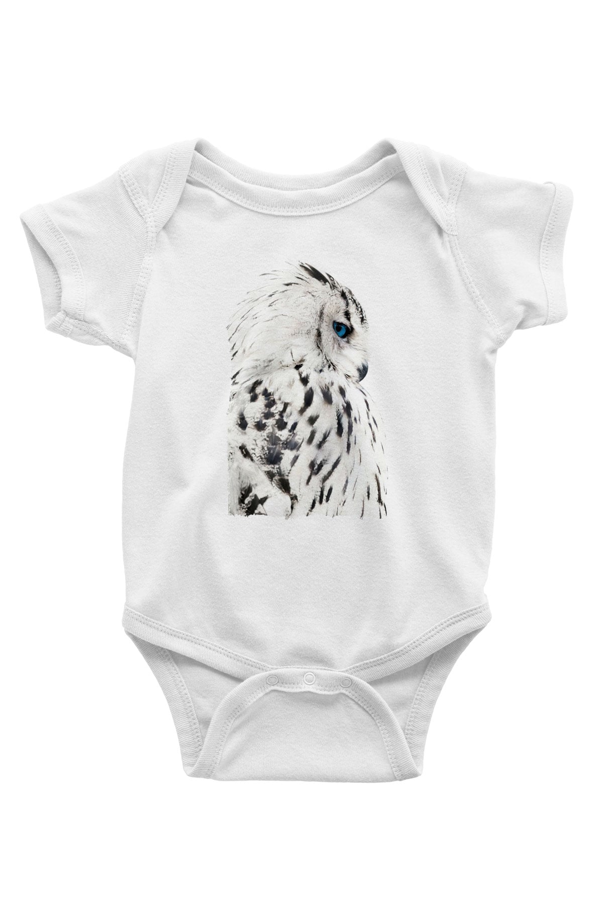 Baykuş Beyaz Bebek Body - Zıbın