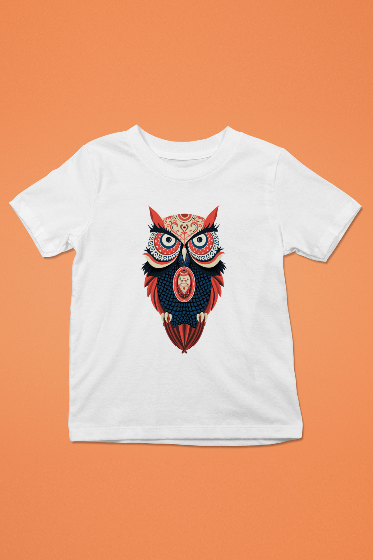 Baykuş Beyaz Unisex Çocuk Tişört