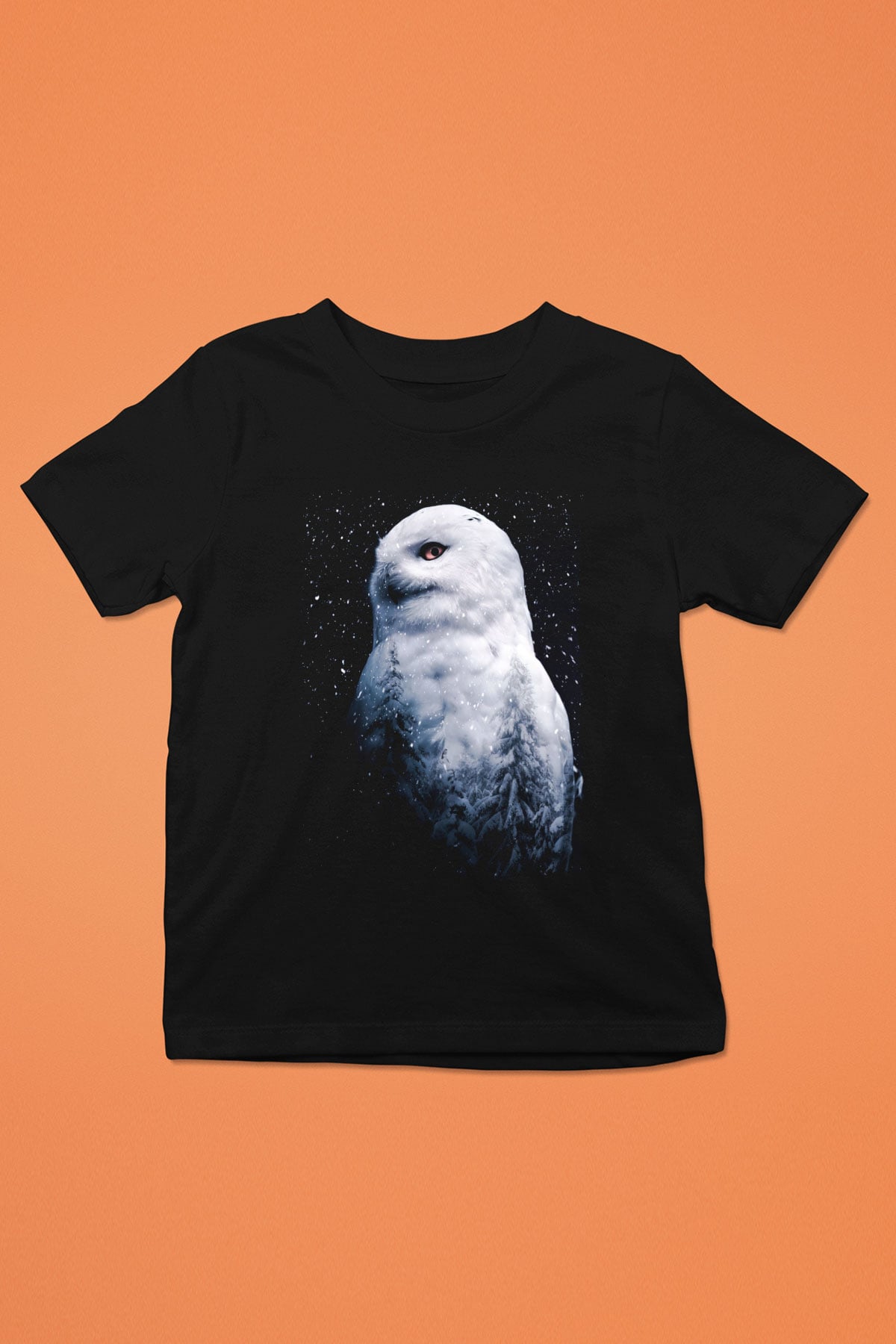 Baykuş Siyah Unisex Çocuk Tişört