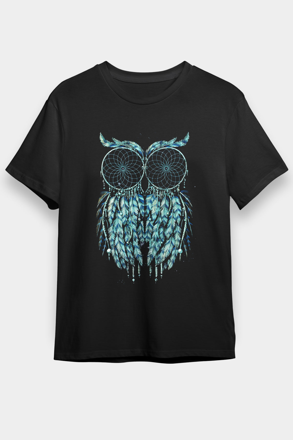 Baykuş Siyah Unisex Tişört T-Shirt - TişörtFabrikası
