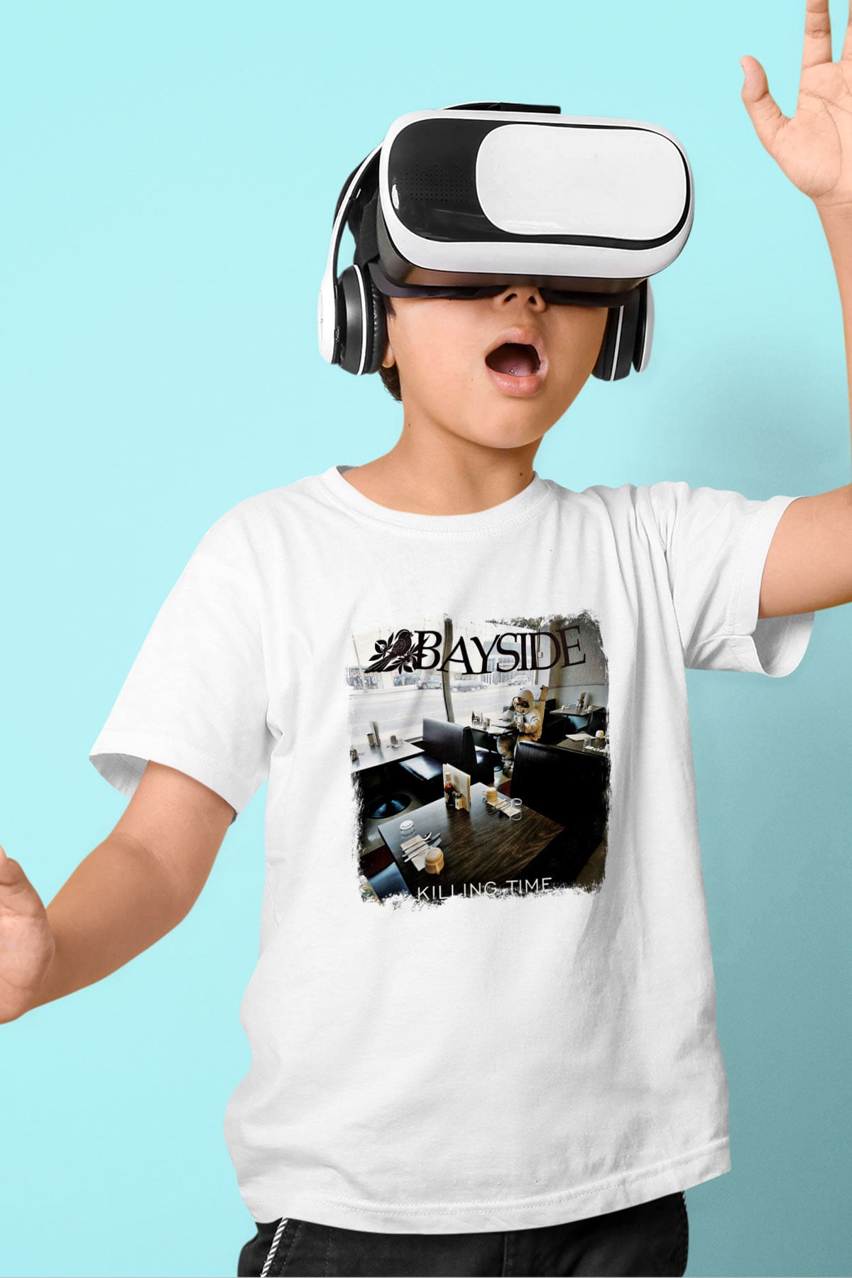 Bayside Baskılı Unisex Beyaz Çocuk Tişört