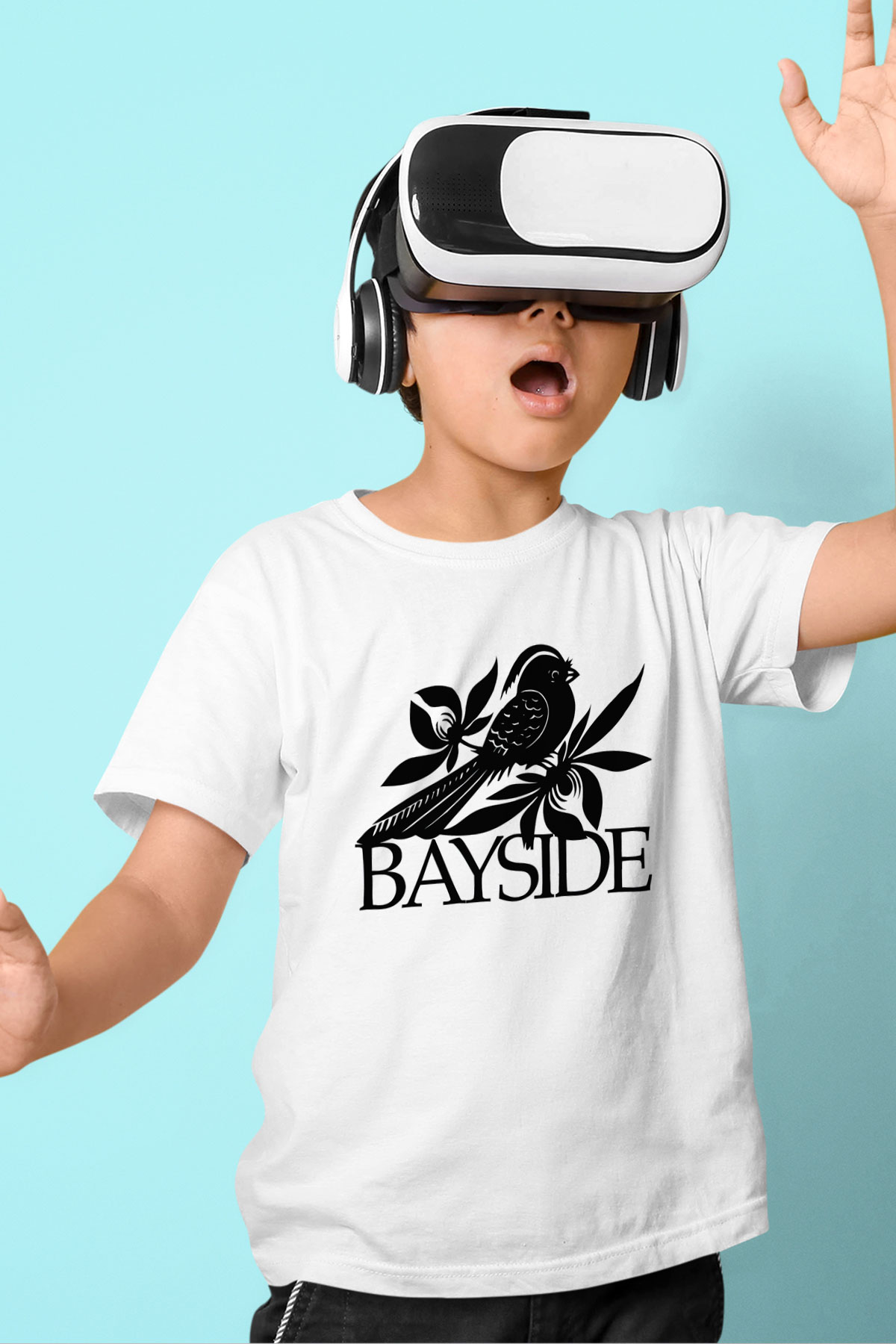 Bayside Beyaz Unisex Çocuk Tişört