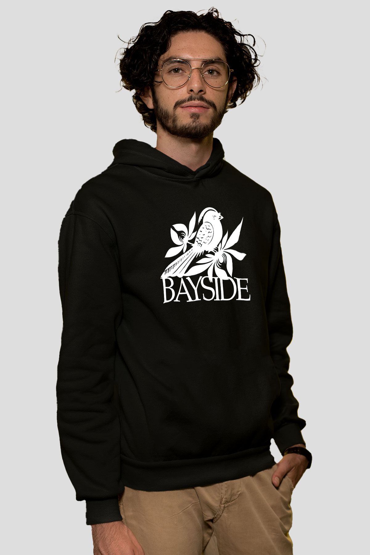 Bayside Siyah Unisex Kapüşonlu Sweatshirt