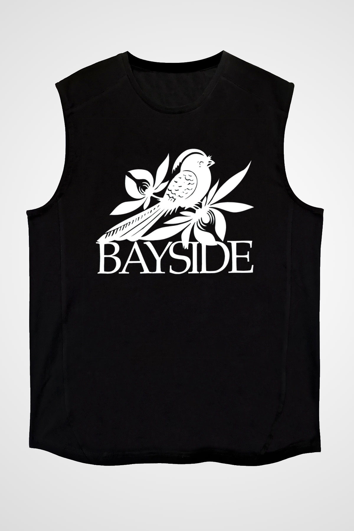 Bayside Siyah Unisex Kolsuz Tişört