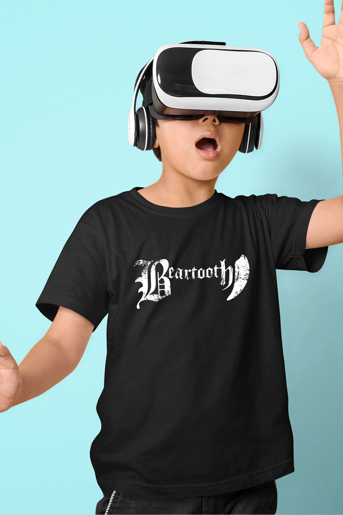 Beartooth Baskılı Siyah Unisex Çocuk Tişört