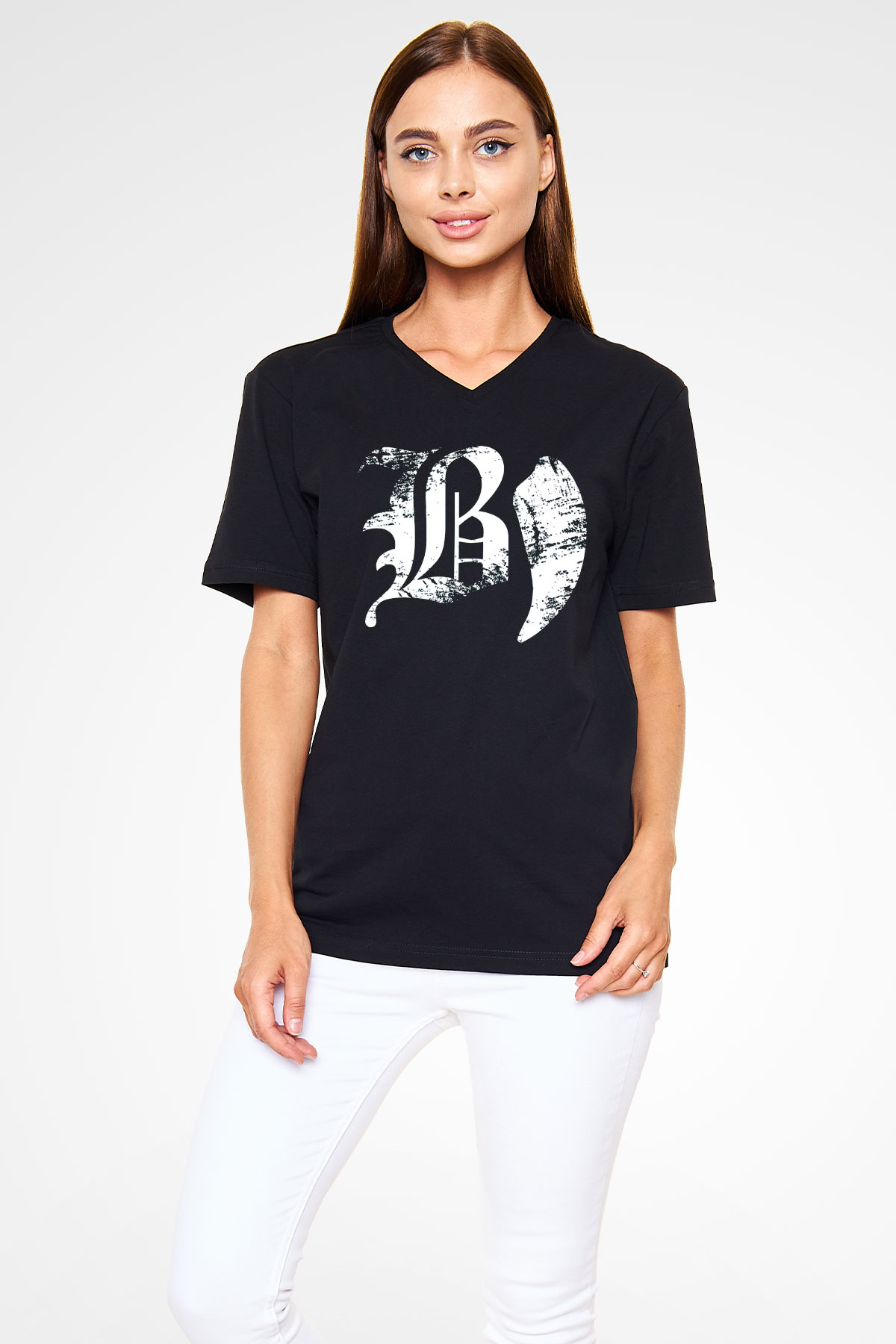 Beartooth Siyah Unisex V Yaka Tişört