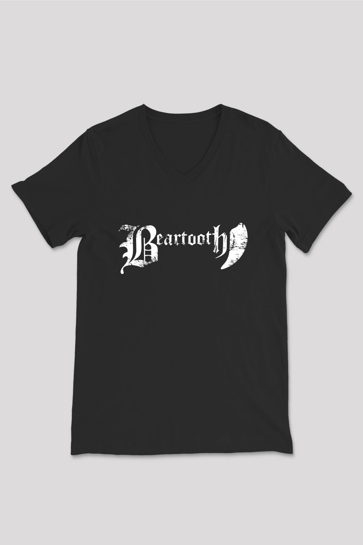 Beartooth Siyah Unisex V Yaka Tişört T-Shirt