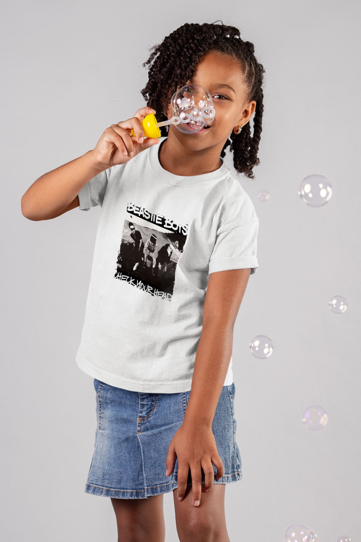 Beastie Boys Baskılı Unisex Beyaz Çocuk Tişört