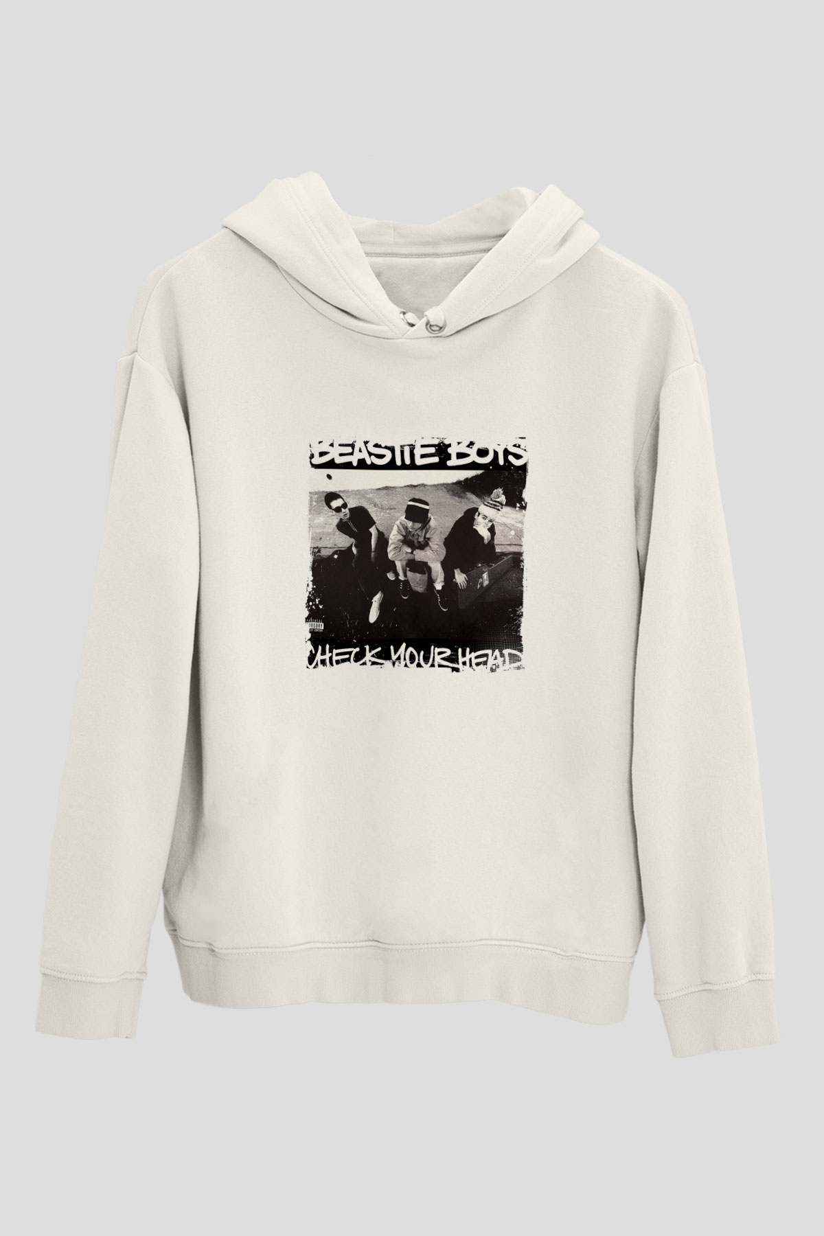 Beastie Boys Baskılı Unisex Beyaz Hoodie